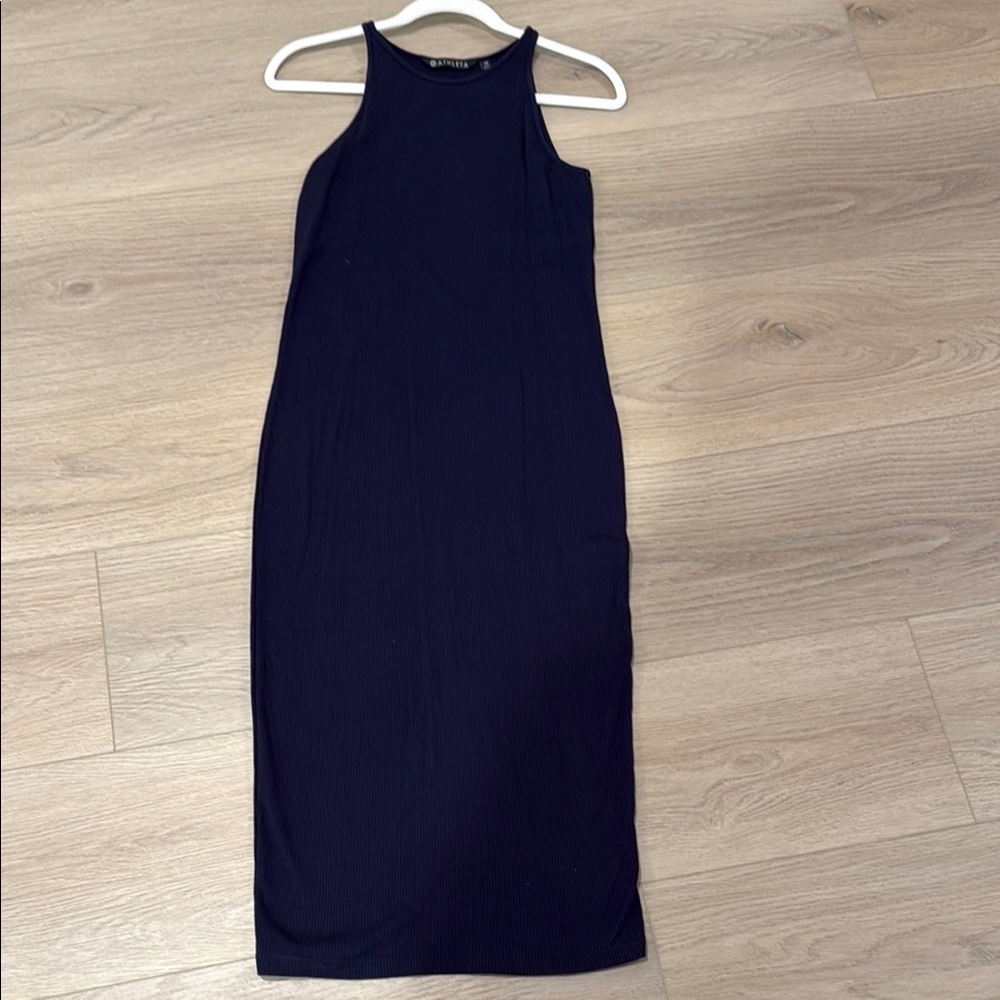 Athleta maxi dress, navy, xs